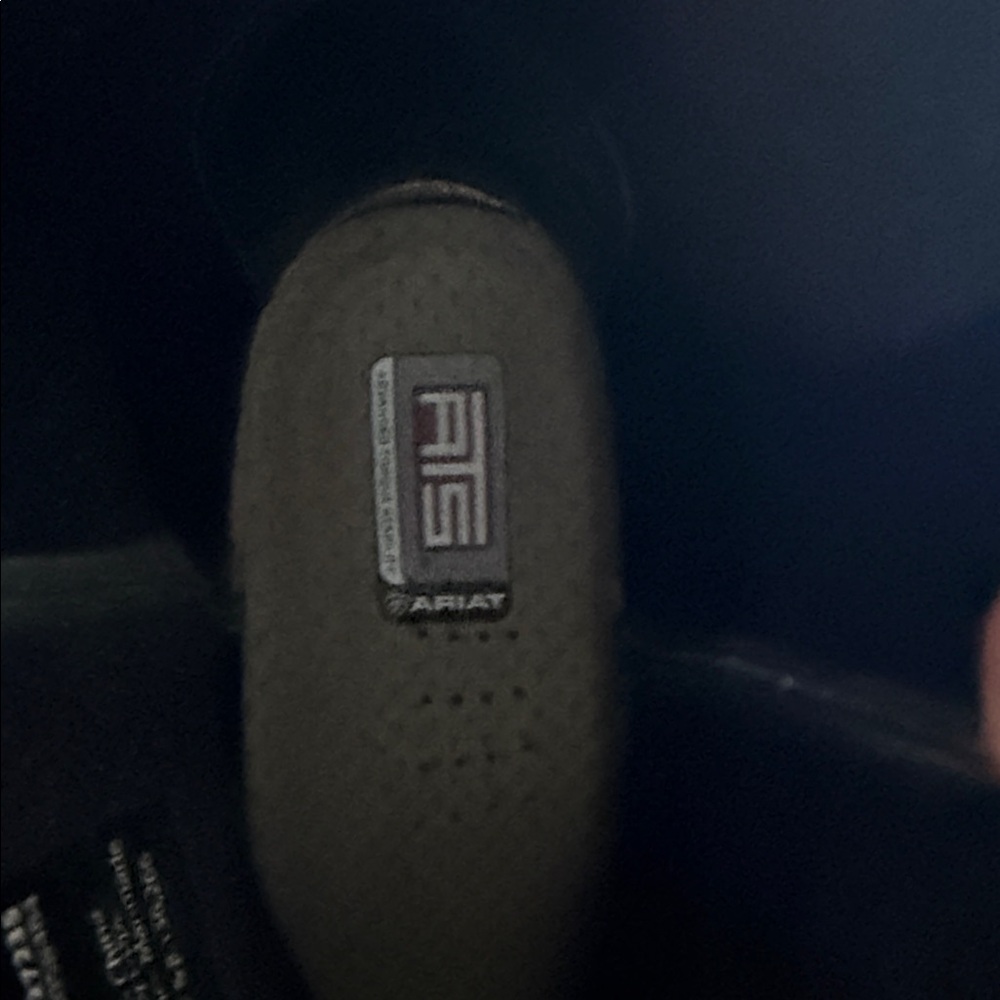 Ariat Black Leather Western Boots with Silver Embroidery - Picture 7 of 10